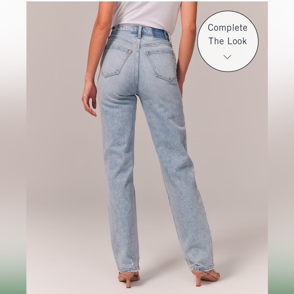 Abercrombie 90s Straight Jeans Ultra High Rise - Picture 3 of 5